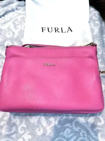 FURLA 핑크 가죽 숄더백 미니백 스마트폰 훌라 미사용 새상품