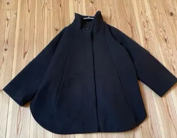 LEPSIM 울 판초 코트 피코트 블랙