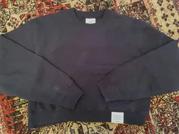 HYKE 크롭 맨투맨 풀오버 블랙