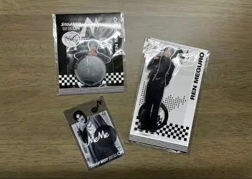 메구로 렌 아크릴 스탠드 클리어 스티커 거울 스티커 3종 세트