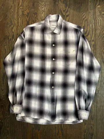 60s 보트 택 towncraft 옴브레 레이온 셔츠 타운크래프트