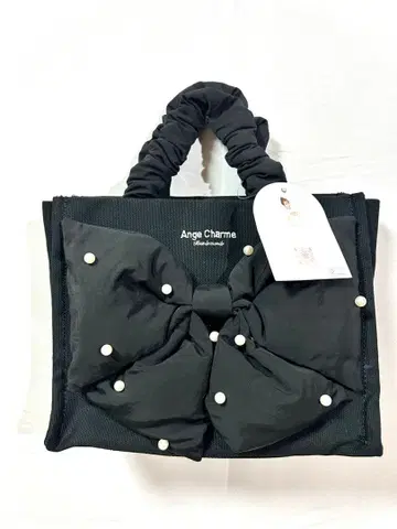 Ange Charme 블랙 리본 숄더백