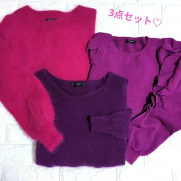 긴팔 스웨터 니트 묶음 판매 핑크 계열 TechichiCLASSIC