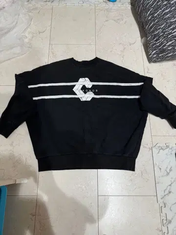 CRONOS 블랙 스트라이프 트레이닝복 L 사이즈