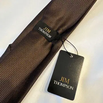 [ 미사용 새상품 ] JIM THOMPSON 다크 브라운 무지 넥타이