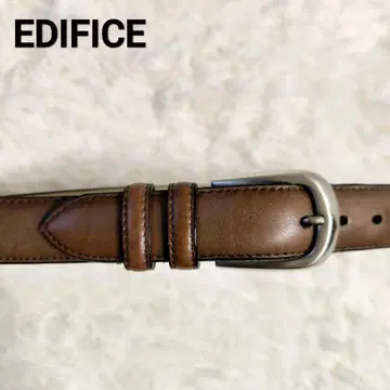 EDIFICE 에디피스 카프 가죽 벨트 브라운