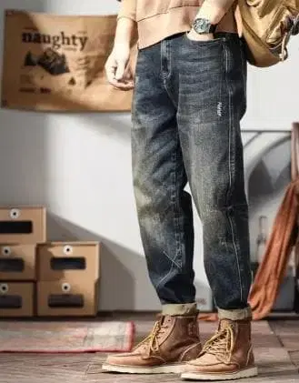 데미지 진 남성용 워시 가공