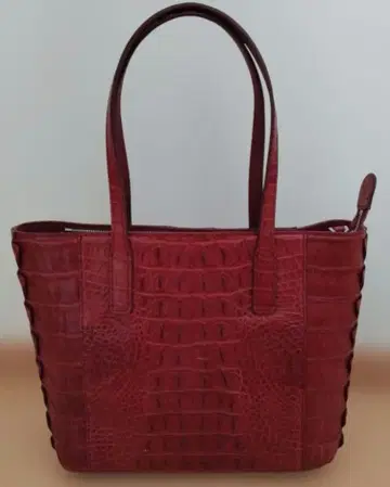 빨간색 크로커다일풍 핸드백