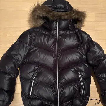 CONVERSE 퍼 자켓 광택 블랙 L