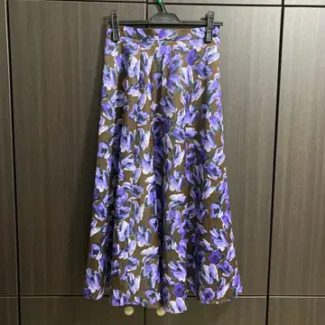 ROPE 플라워 프린트 플레어 스커트 미사용 새상품급