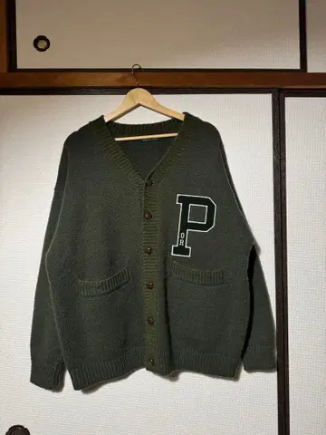 GLR or kinoko. 콜라보 가디건 올리브 그린