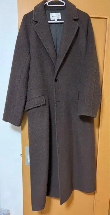 MOUSSY 다크 브라운 롱 코트