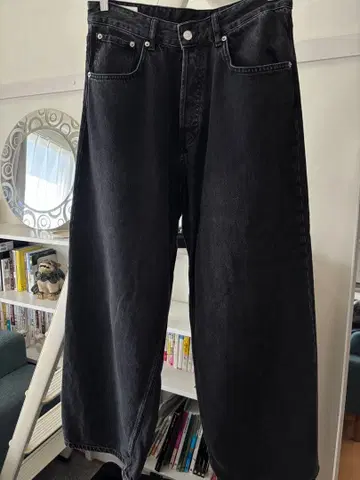 블랙 데님 배기 팬츠 ZARA