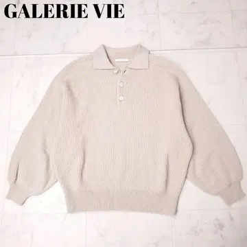 23년 새상품급 갤러리 바이 스코틀랜드 캐시미어 100% 폴로 니트