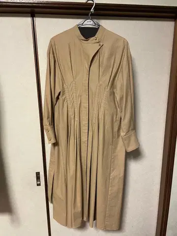 베이지 셔츠 원피스 긴팔