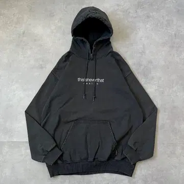 디스이즈네버댓 네버댓 후드티 구제 의류 로고 자수 블랙 17945