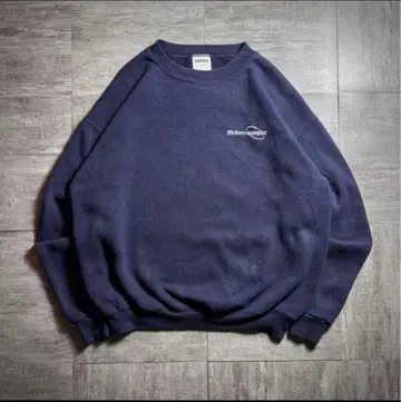 [ 90's ] TULTEX 네이비 원포인트 자수 프린트 맨투맨 M사이즈