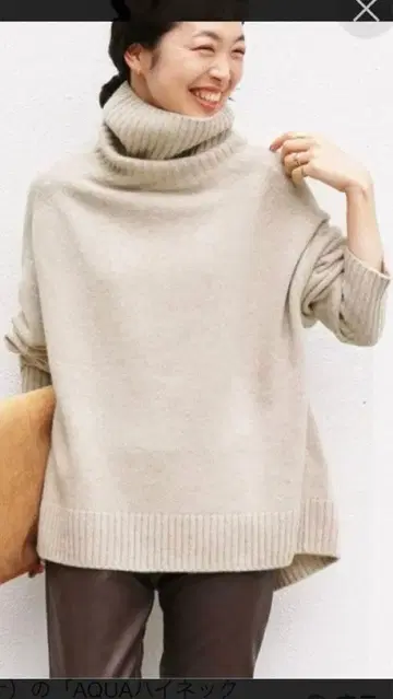 IENA 이에나 AQUA 하이넥 와이드 풀오버