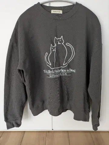 FREAK'S STORE 애니멀 자수 맨투맨 차콜 그레이 S