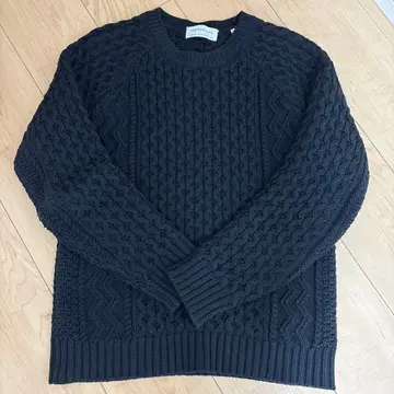 TOMORROWLAND 케이블 니트 스웨터 블랙 XS