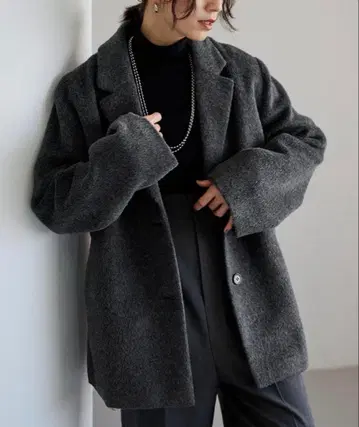 ur's 샤기 싱글 자켓 코트 M