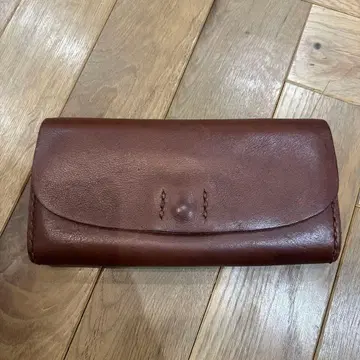 브라운 가죽 장지갑