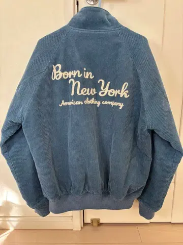 새상품급 Schott 코듀로이 스윙탑 블루 백 프린트