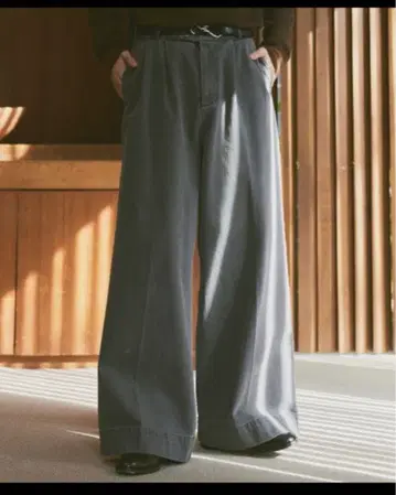 소에르테 와이드 플레어 데님 팬츠 그레이 사이즈 2