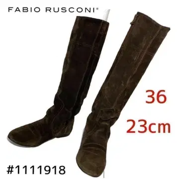 인기 파비오 루스코니 스웨이드 롱 부츠 스테디셀러 36 23cm
