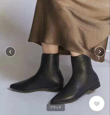 [ UNITED ALLOWS ] 가죽 포인트 숏부츠