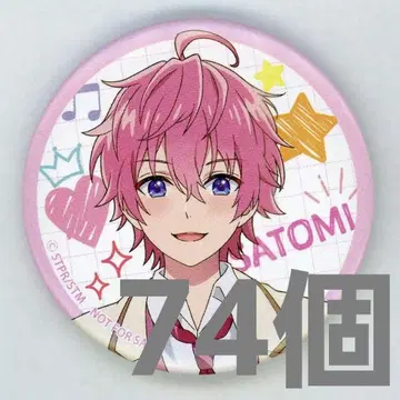 스토푸리 사토미 100엔 로손 캔뱃지 74개