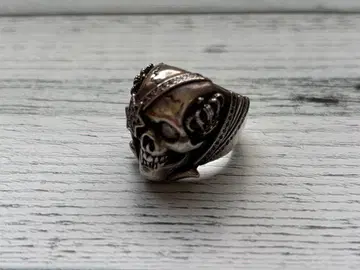 저스틴 데이비스 프리덤 스컬 반지 지르코니아 크라운 실버