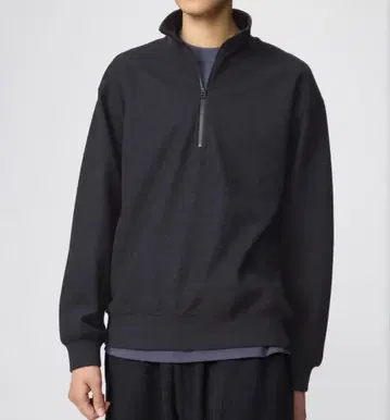 유니클로 U 브러쉬드 맨투맨 하프 지퍼 셔츠 XS