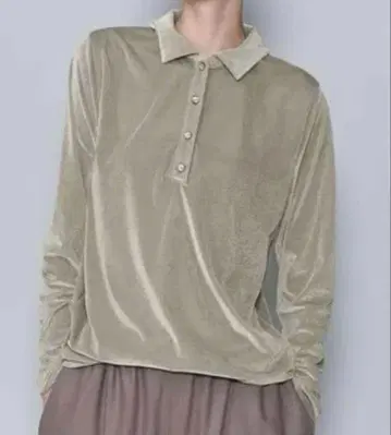 Roku 6 시어 벨로아 피케 셔츠 그레이