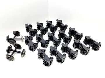 레고 바퀴 14개 + 4개 기차 부품 기차