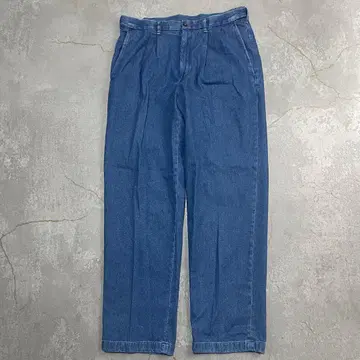 명작 hagger 투 턱 데님 슬랙스 34 x 31