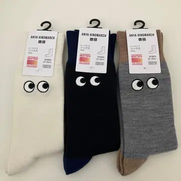 유니클로 ANYA HINDMARCH 히트텍 삭스 3색 세트
