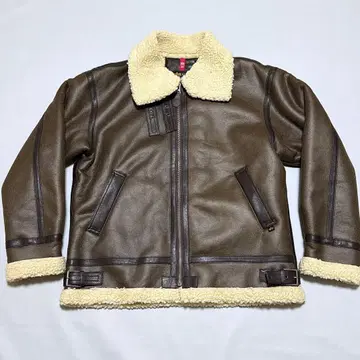 새상품급 알파인더스트리 B-3 플라이트 자켓 페이크 무스탕 L