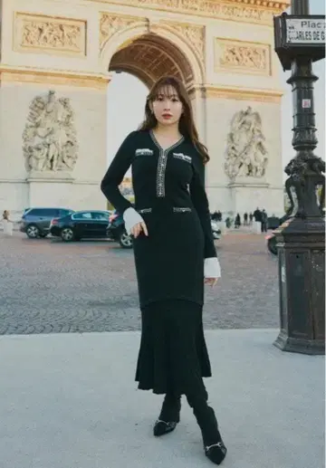 her lip to Isaline Long Knit Dress M