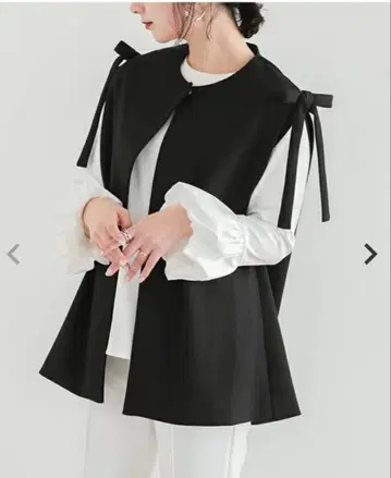 fitmore 리본 포함 노카라 블랙 베스트 블랙 리본