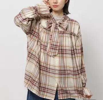 니코앤드 보타이 체크 셔츠