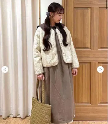 충전솜 꽃무늬 자수 파이핑 자켓