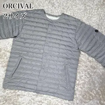 새상품급 ORCIVAL 이너 다운 코트 라이트 다운 와펜 긴팔 노카라