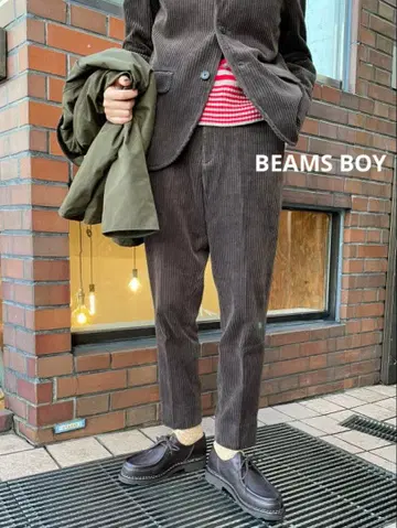 BEAMS BOY 빔즈 보이 5 웨일 코듀로이 테이퍼드 팬츠