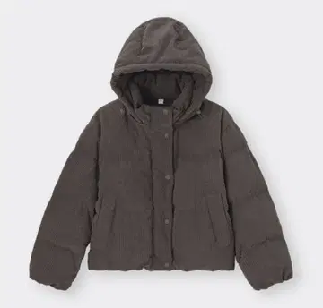 GU 히트 패디드 코듀로이 블루종 S 다크 브라운