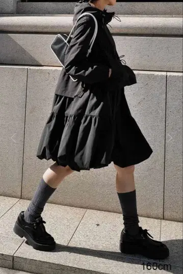 [ 미사용 새상품 ] MACHATT 마차트 하프 지퍼 벌룬 드레스 블랙