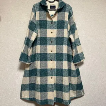 MB 루카스 카셰트 블록 체크 A라인 코트