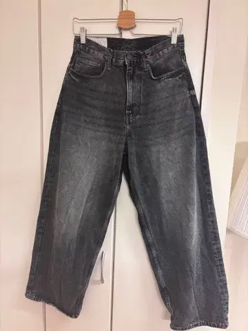 H&M BAGGY 그레이 데님 배기 워시 가공