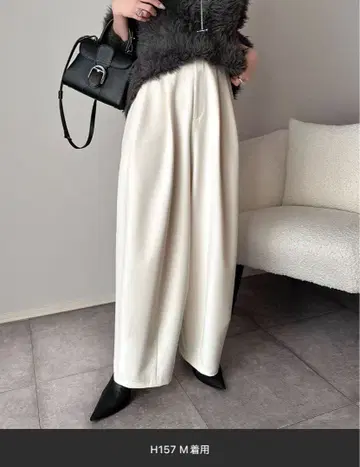 아이보리 와이드 팬츠