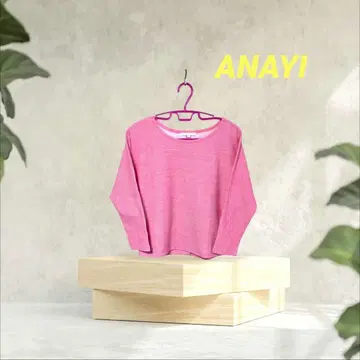 ANAYI 아나이 핑크 긴팔 티셔츠 돌먼 일본제 S